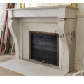 Western style simple white marble fireplace
